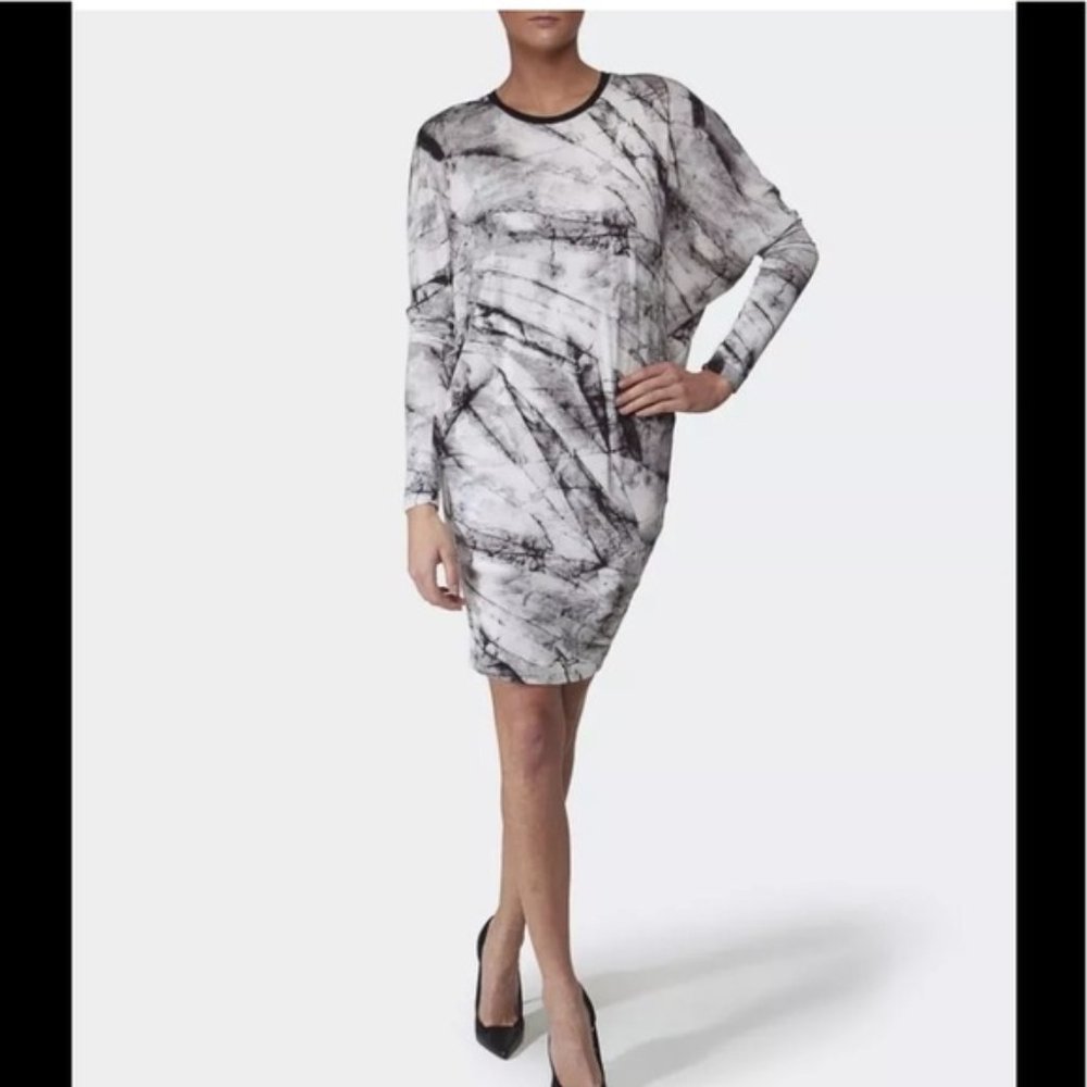 Helmut Lang Terrene Print Jersey Tunic Dress Large